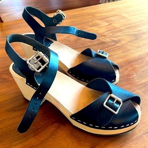 Swedish Hasbeen sandals with chunky heel